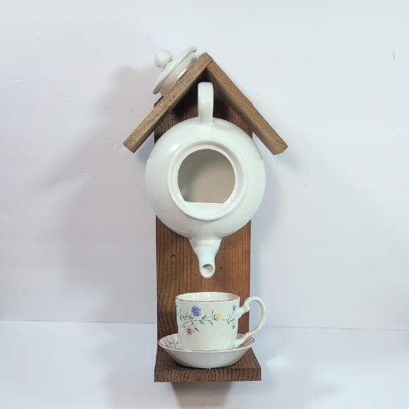 Other - Rustic Wooden Bird Feeder/ Birdhouse Handmade English Tea
